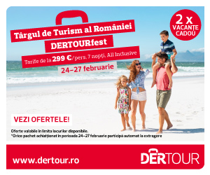 Începe Târgul de Turism 2022: DERTOUR anunță vacanțe cadou și oferte de la 299 eur pentru sejururi all inclusive, 7 nopți, zbor inclus