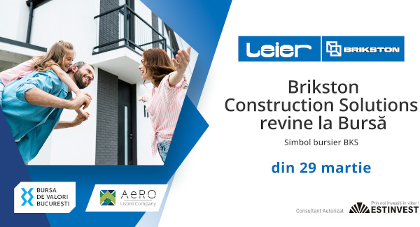 Brikston Construction Solutions, companie cu un istoric de peste trei decenii pe piața materialelor de construcții, revine la Bursă din 29 martie