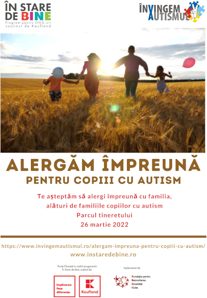 Crosul Alergăm ÎMPREUNĂ pentru copiii cu autism