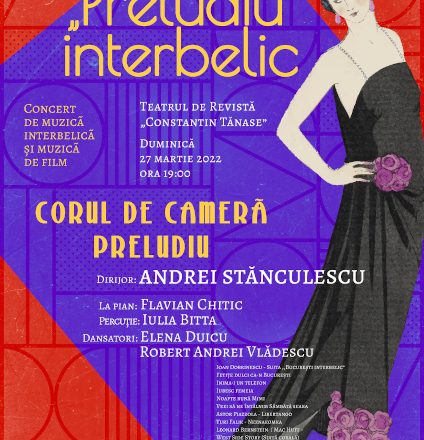 “Preludiu” interbelic – concert de muzică interbelică și muzică de film la Teatrul ,,Constantin Tănase”