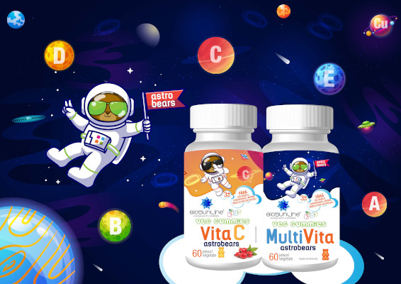 Veg Gummies Astrobears Vitamine vegane pentru copii fără lactoză și gluten