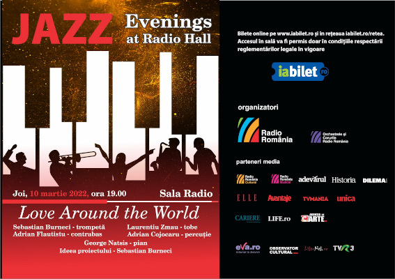 “Love Around the World”: Seară de Jazz la Sala Radio