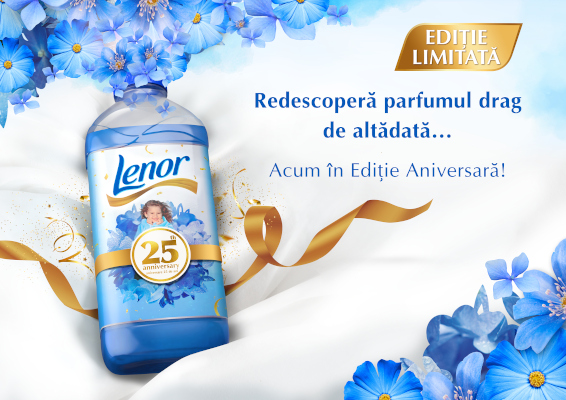 Unul dintre cele mai îndrăgite parfumuri Lenor revine în ediție limitată, odată cu aniversarea a 25 de ani în România