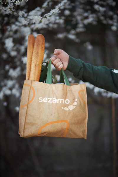 sezamo - livrare comenzi in pungi reutilizabile