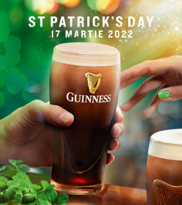 St. Patrick’s Day 2022 a venit! Hai să savurăm împreună un pint de Guinness