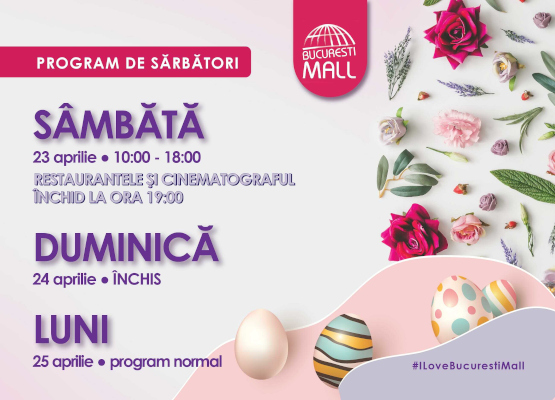 București Mall-Vitan program Paste