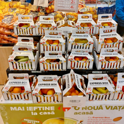 Carrefour România Express BOX cutia anti-risipă cu fructe și legume coapte