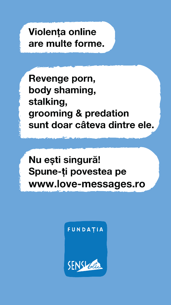 Fundația Sensiblu lansează platforma www.love-messages.ro ca parte din campania de conștientizare a violenței online