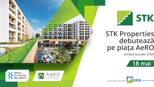 STK Properties, dezvoltator imobiliar din Cluj-Napoca, a debutat pe piața AeRO a Bursei de Valori București