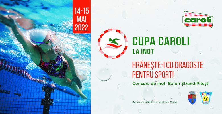 Caroli Foods Group organizează Cupa Caroli la înot, în bazinul acoperit din Pitești, recent finalizat
