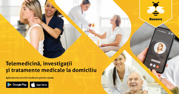 Servicii de telemedicină (sfat medical prin chat și consultații medicale prin apel video) disponibile pentru pacienții din România prin aplicația BEESERS