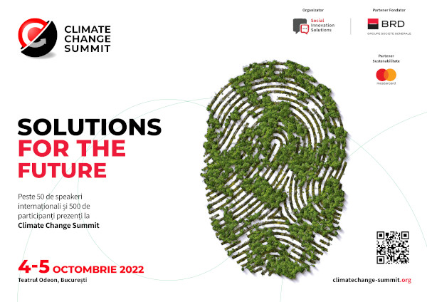 România va găzdui pe 4 și 5 octombrie Climate Change Summit, eveniment regional de referință dedicat soluțiilor la schimbările climatice