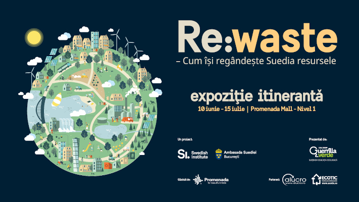 Ambasada Suediei la București și Guerrilla Verde prezintă în România expoziția itinerantă Re:waste – cum regândește Suedia resursele