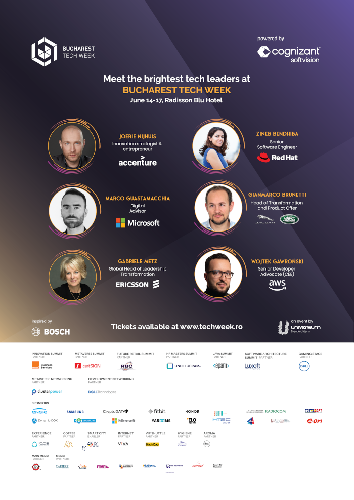 100 de experți internaționali și locali, la cea de-a VI-a ediție Bucharest Tech Week