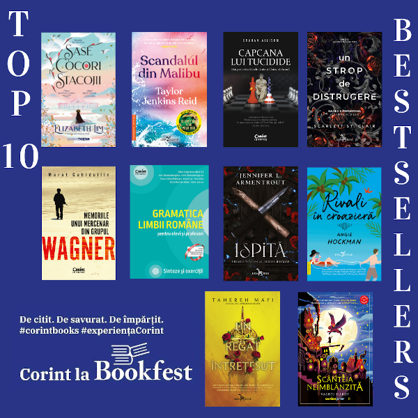 cele mai vândute 10 cărți Corint la Bookfest