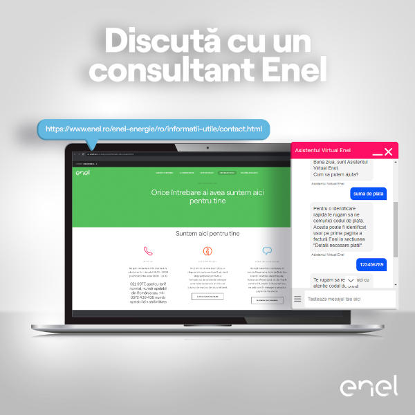 ENEL lansează Asistentul Virtual, un nou instrument digital care facilitează interacțiunile dintre companie și clienții săi