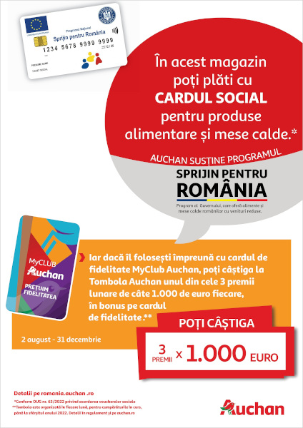Auchan sustine programul Sprijin pentru Romania