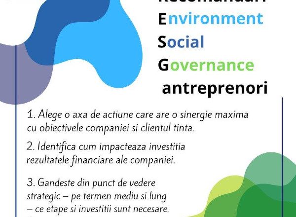 Ioana Arsenie, Strateg financiar-Trusted Advisor: Antreprenorii sunt obligați să analizeze impactul ESG asupra afacerilor