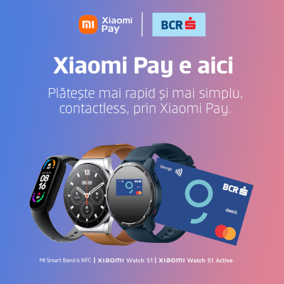 Xiaomi încheie parteneriate în România cu BCR și Mastercard pentru activarea funcției NFC pe dispozitivele sale selectate