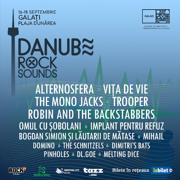Alternosfera, The Mono Jacks, Vița de Vie și mulți alții vin la Danube Rock Sounds Galați în perioada 16-18 septembrie