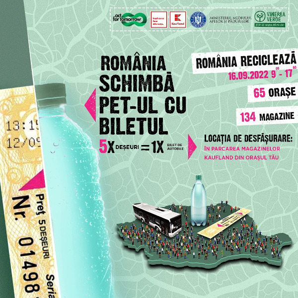Premieră pentru România: Pe 16 septembrie, românii vor putea putea călători cu mijloacele de transport în comun în schimbul deșeurilor