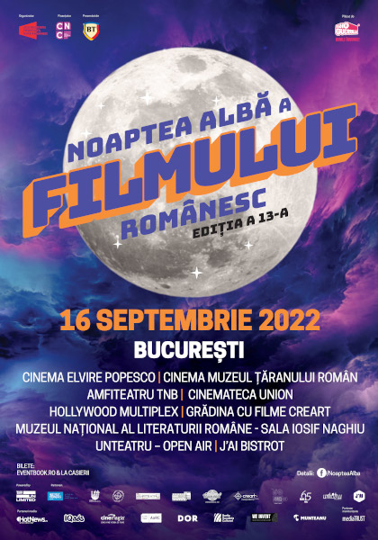 Noaptea Albă a Filmului Românesc revine pe 16 septembrie în București, Cluj-Napoca și Timișoara