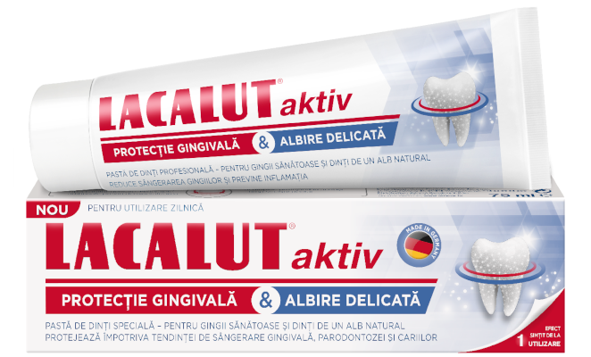 Lacalut® Aktiv pentru dinți albi și puternici și gingii sănătoase