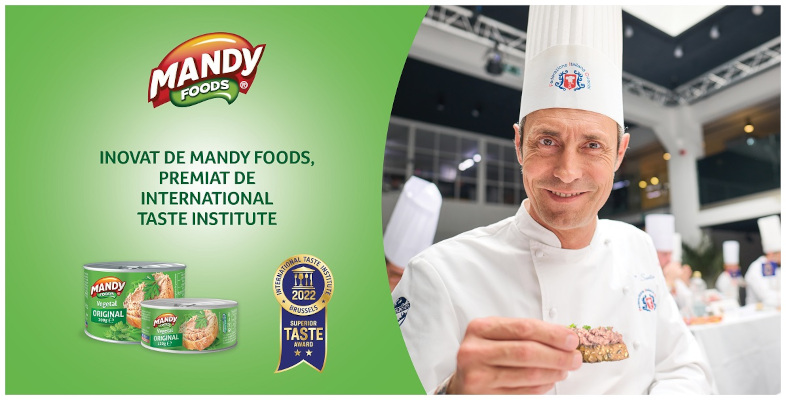Mandy Foods câștigă Superior Taste Award 2022 pentru produsul “Vegetal Original”