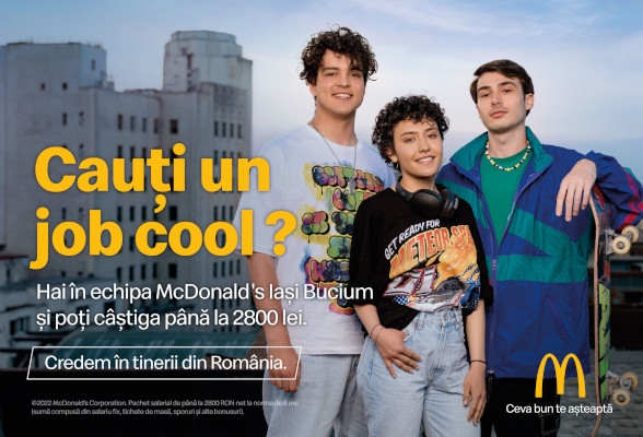 McDonald’s recrutează: peste 60 de locuri de muncă sunt disponibile la Iași, pentru un nou restaurant McDonald’s Drive-Thru