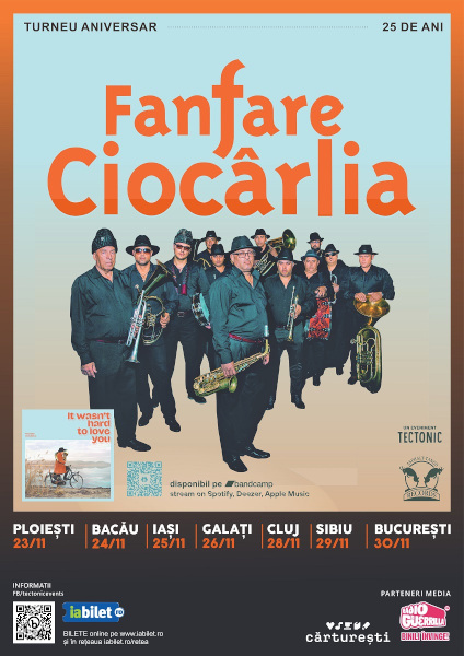 Fanfare Ciocârlia sărbătorește 25 de ani cu un turneu național de lansare a noului album