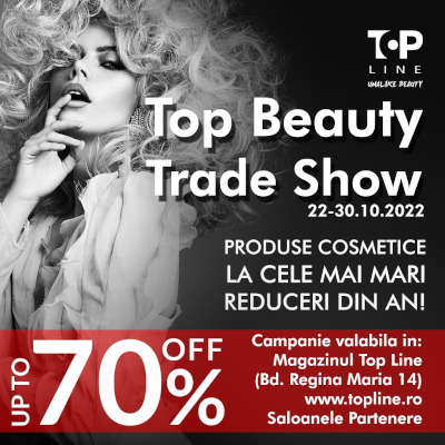 Top Beauty Trade Show aduce reducerile anului la produsele cosmetice profesionale între 22-30 octombrie