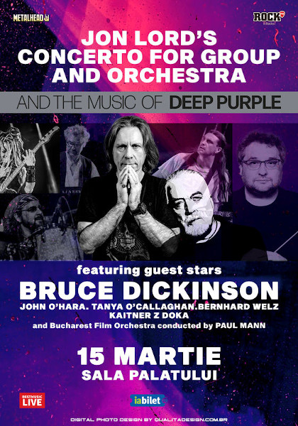 Bruce Dickinson – The Music of Jon Lord si a Deep Purple la Sala Palatului