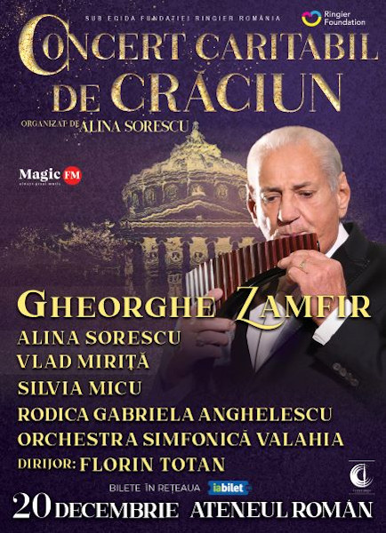 Concert Caritabil de Crăciun, pe 20 decembrie, la Ateneul Român