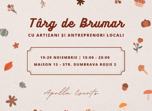 Apolla Events vă invită la Târg de Brumar