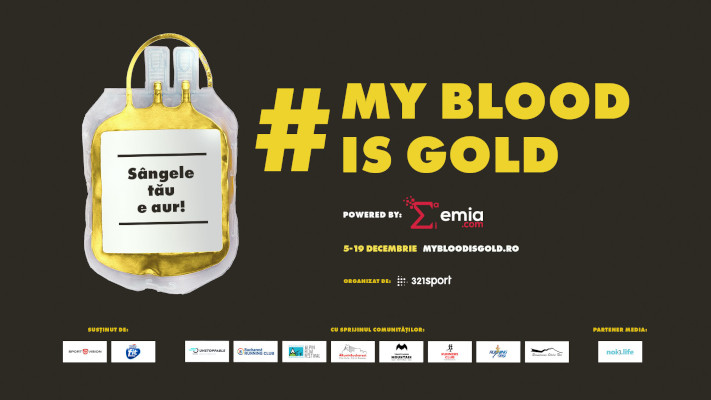 În pas de alergare la donare: #MyBloodIsGold, campanie de donare de sânge în perioada 5-19 decembrie