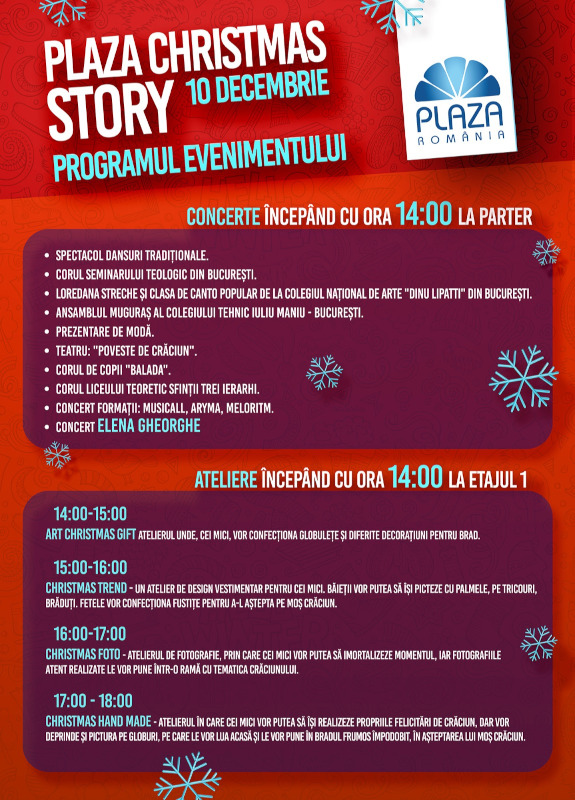 Concert de Crăciun susținut de Elena Gheorghe, ateliere și multe surprize, în așteptarea sărbătorilor de iarnă