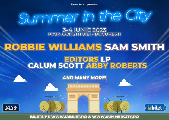 Summer in the City prezinta Robbie Williams și Sam Smith la București