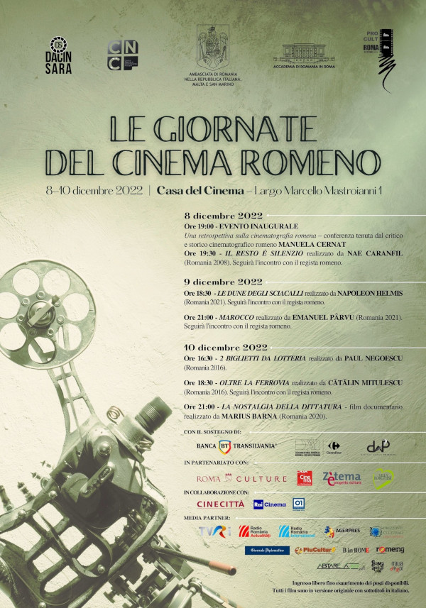 Zilele Filmului Românesc la Casa del Cinema din Roma