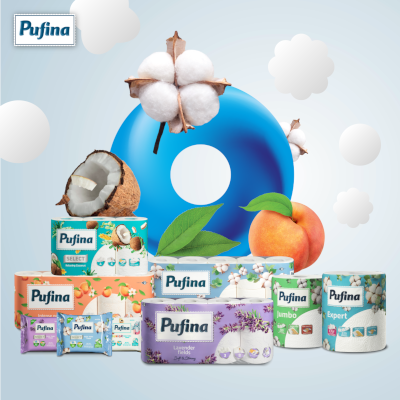 Pehart îmbunătățește portofoliul de produse Pufina și introduce o gamă nouă: hârtia igienică umedă