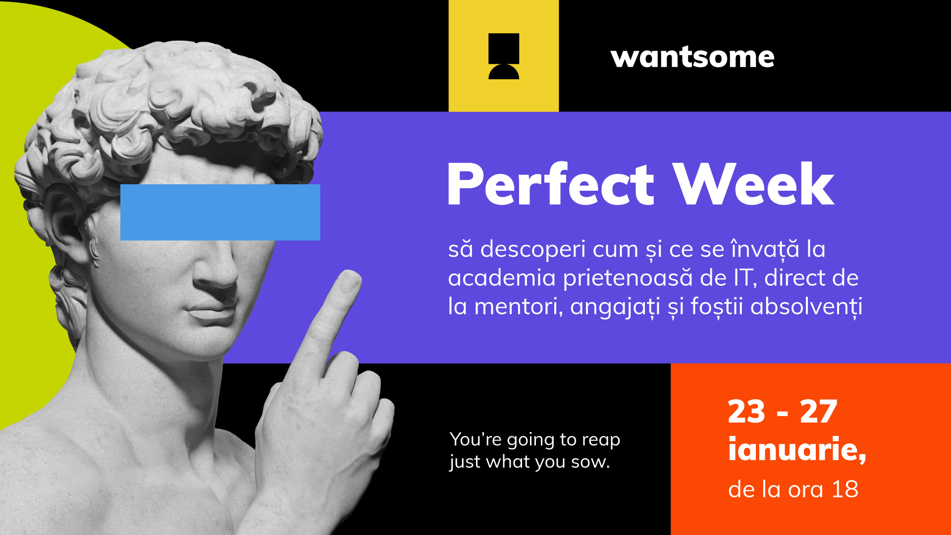 O săptămână gratuită cu experiențe, informații și premii pentru cei interesați de IT: Perfect Week cu Wantsome