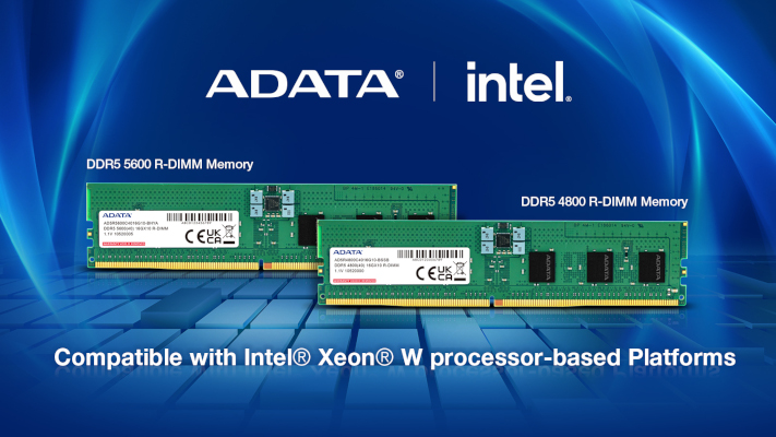 ADATA – lider în industrie prin lansarea primului modul de memorie overclockată compatibilă cu noile procesoare Intel® Xeon® W