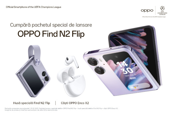 Primul pliabil OPPO Find N2 Flip oferta