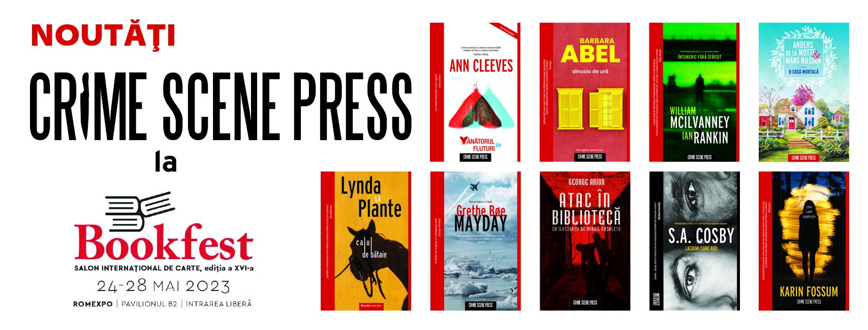 Crime Scene Press, casa romanului polițist, vine cu o sumedenie de titluri noi, palpitante, la Bookfest