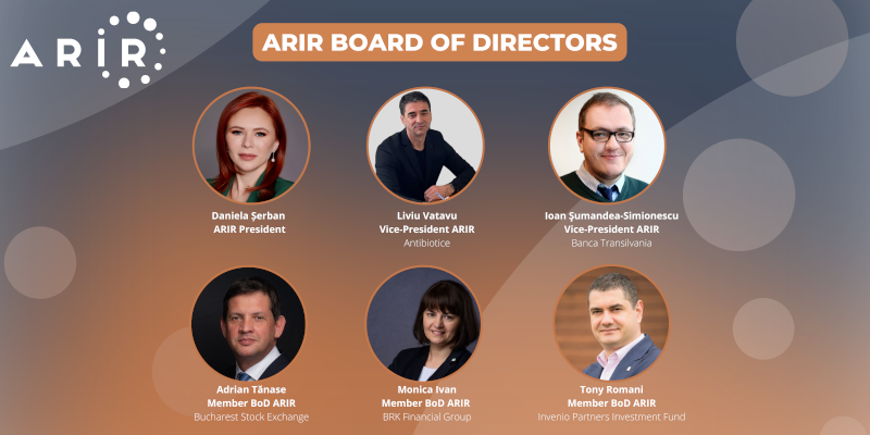 ARIR (Asociația Română pentru Relația cu Investitorii) nou Consiliu Director
