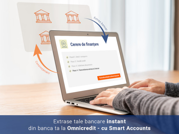 Omnicredit simplifică pașii de finanțare și integrează transmiterea automatizată a extraselor de cont cu Smart Accounts – primul serviciu local de Open Banking autorizat de BNR