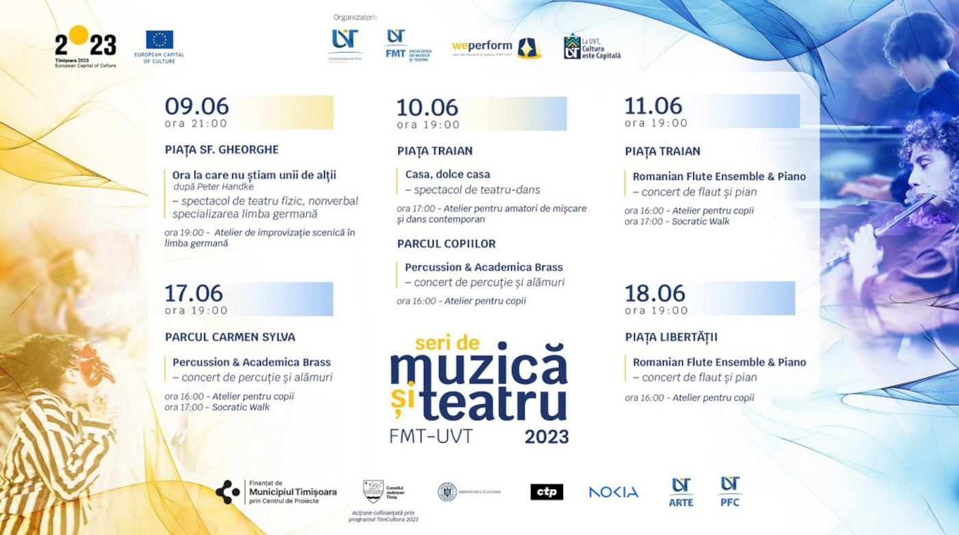 Vara în Timișoara – Capitală Europeană a Culturii în 2023 – perspectiva lunii iunie