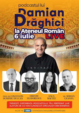 Podcastul lui Damian Drăghici – LIVE pe 6 iulie la Ateneul Român