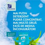 Detergenții de rufe pudră de uz casnic, concentrați, vor ajuta consumatorii români să reducă impactul asupra mediului
