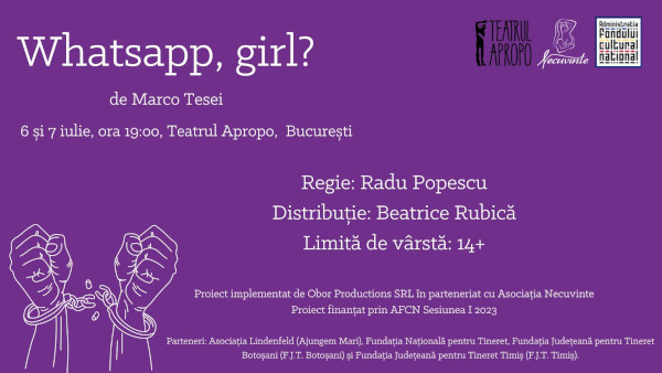 Whatsapp, girl? | PREMIERĂ | Intrare liberă
