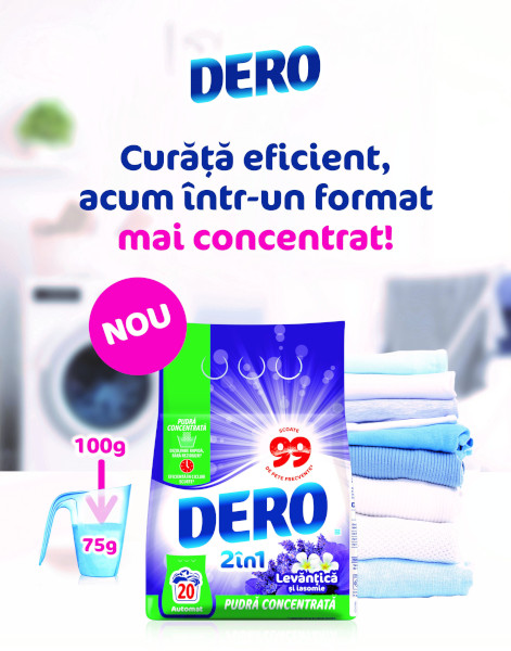 Unilever se alătură inițiativei RUCODEM pentru protejarea mediului înconjurător, prin formula concentrată și durabilă a detergentului DERO